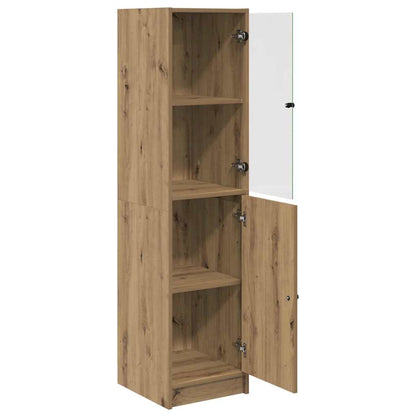 Vysoký Bufet Artisanový Dub 35 X 37 X 142 Cm Kompozitní Dřevo