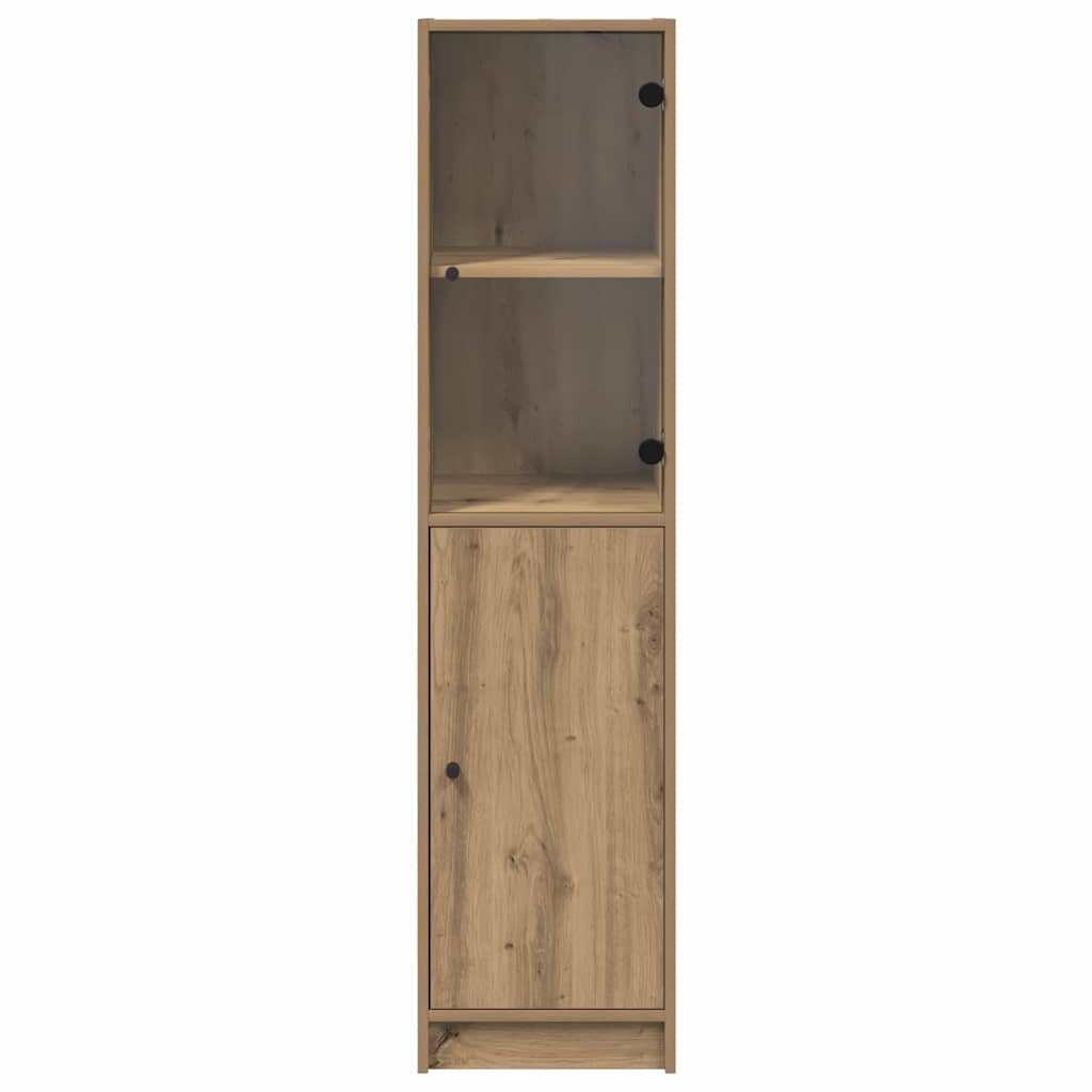 Vysoký Bufet Artisanový Dub 35 X 37 X 142 Cm Kompozitní Dřevo