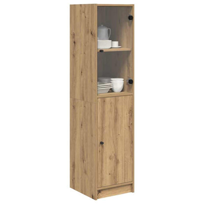 Vysoký Bufet Artisanový Dub 35 X 37 X 142 Cm Kompozitní Dřevo