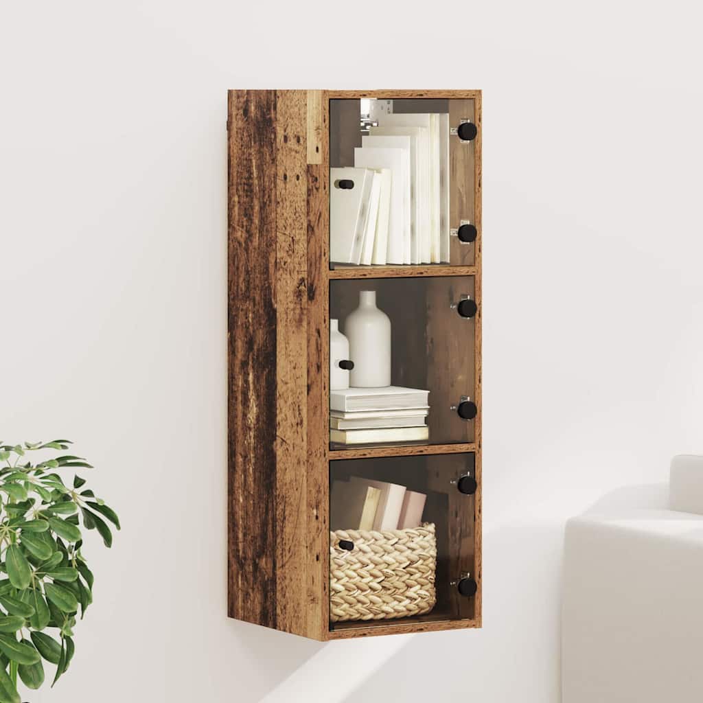Nástěnná Skříňka 35 X 37 X 102 Cm Kompozitní Dřevo Staré Dřevo