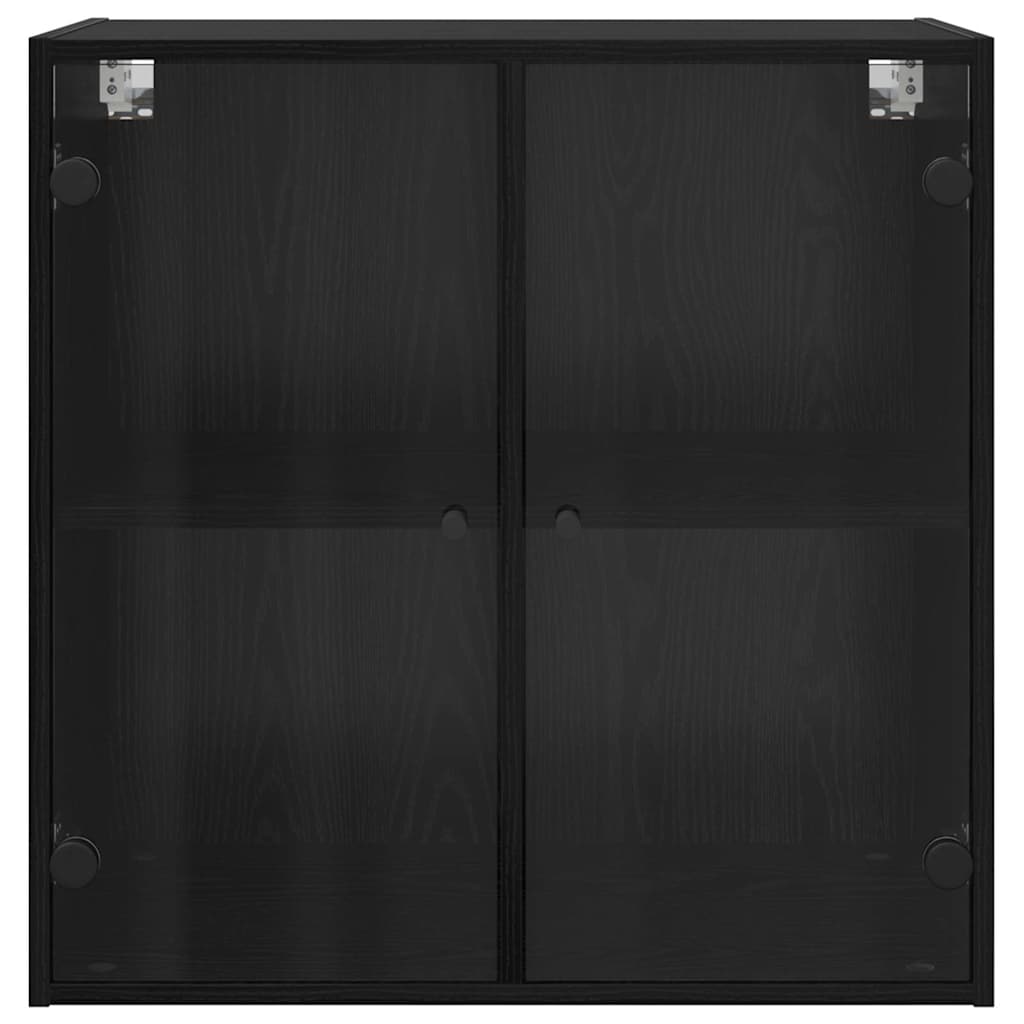 Nástěnná Skříňka 68 X 37 X 68,5 Cm Kompozitní Dřevo Černý Dub