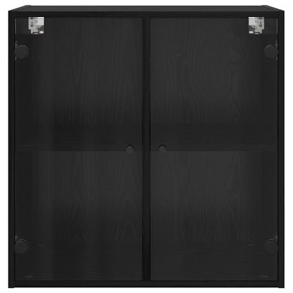 Nástěnná Skříňka 68 X 37 X 68,5 Cm Kompozitní Dřevo Černý Dub
