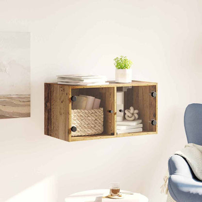 Nástěnná Skříňka 68 X 37 X 35 Cm Kompozitní Dřevo Staré Dřevo