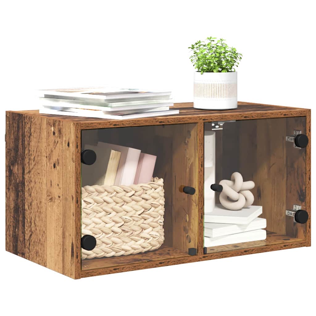 Nástěnná Skříňka 68 X 37 X 35 Cm Kompozitní Dřevo Staré Dřevo