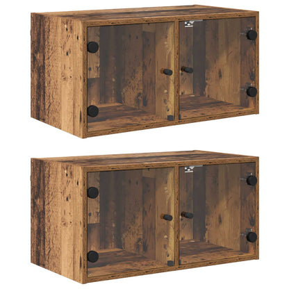 Nástěnné Skříně 2 Ks 68 X 37 X 35 Cm Kompozitní Dřevo