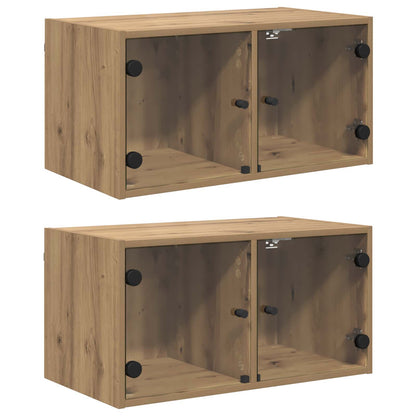 Nástěnné Skříně 2 Ks 68 X 37 X 35 Cm Kompozitní Dřevo