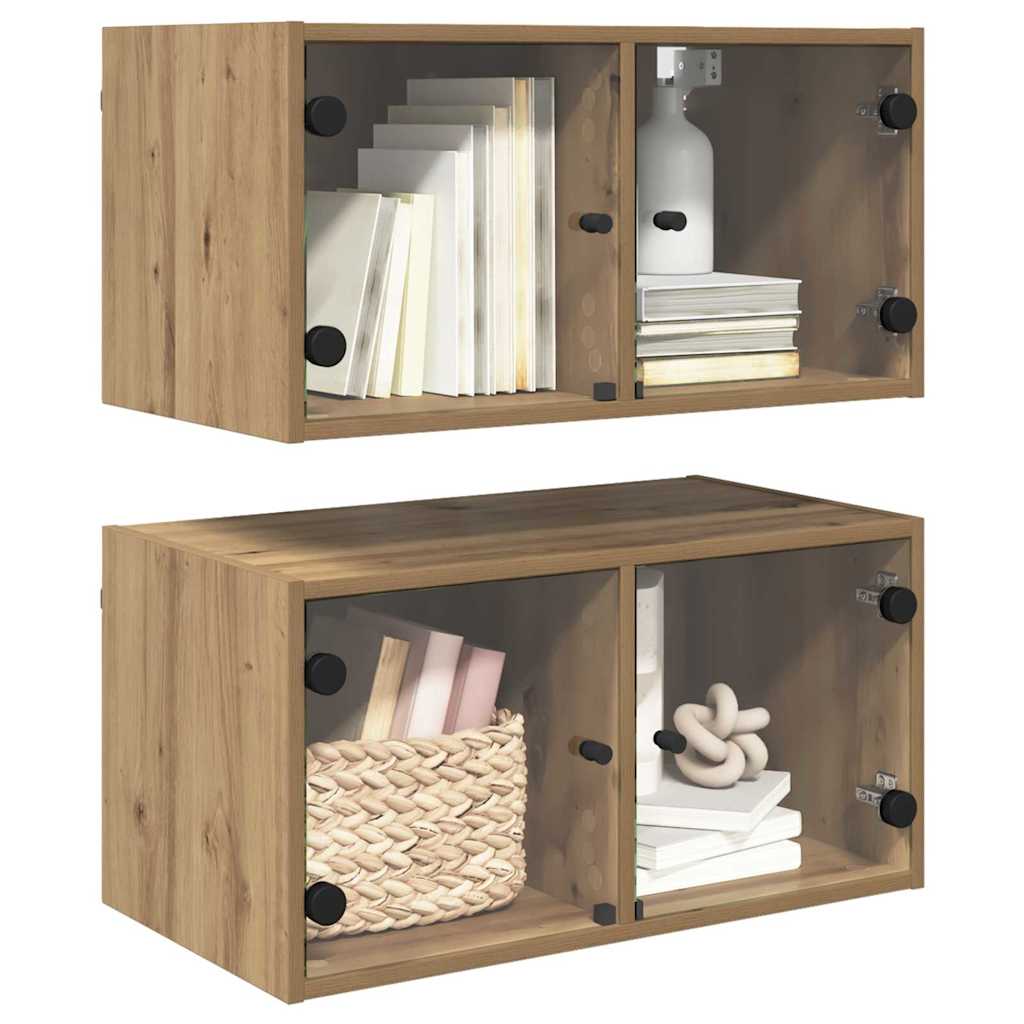 Nástěnné Skříně 2 Ks 68 X 37 X 35 Cm Kompozitní Dřevo