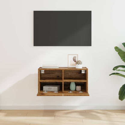 Tv Wall Cabinet 60 X 30 X 30 Cm Staré Dřevo Kompozitní Dřevo