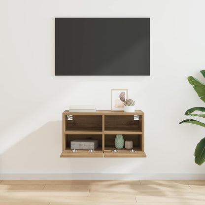 Tv Wall Cabinet 60 X 30 X 30 Cm Artisanový Dub Kompozitní Dřevo