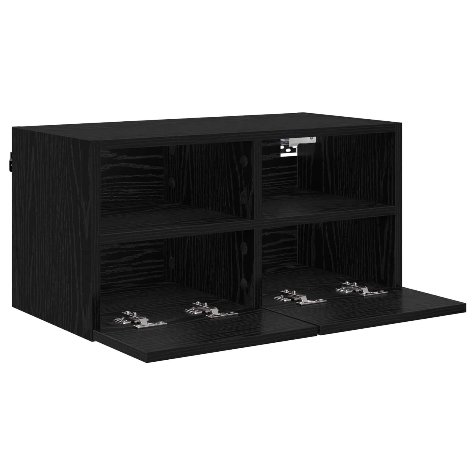 Tv Wall Cabinet 60 X 30 X 30 Cm Černý Dub Kompozitní Dřevo