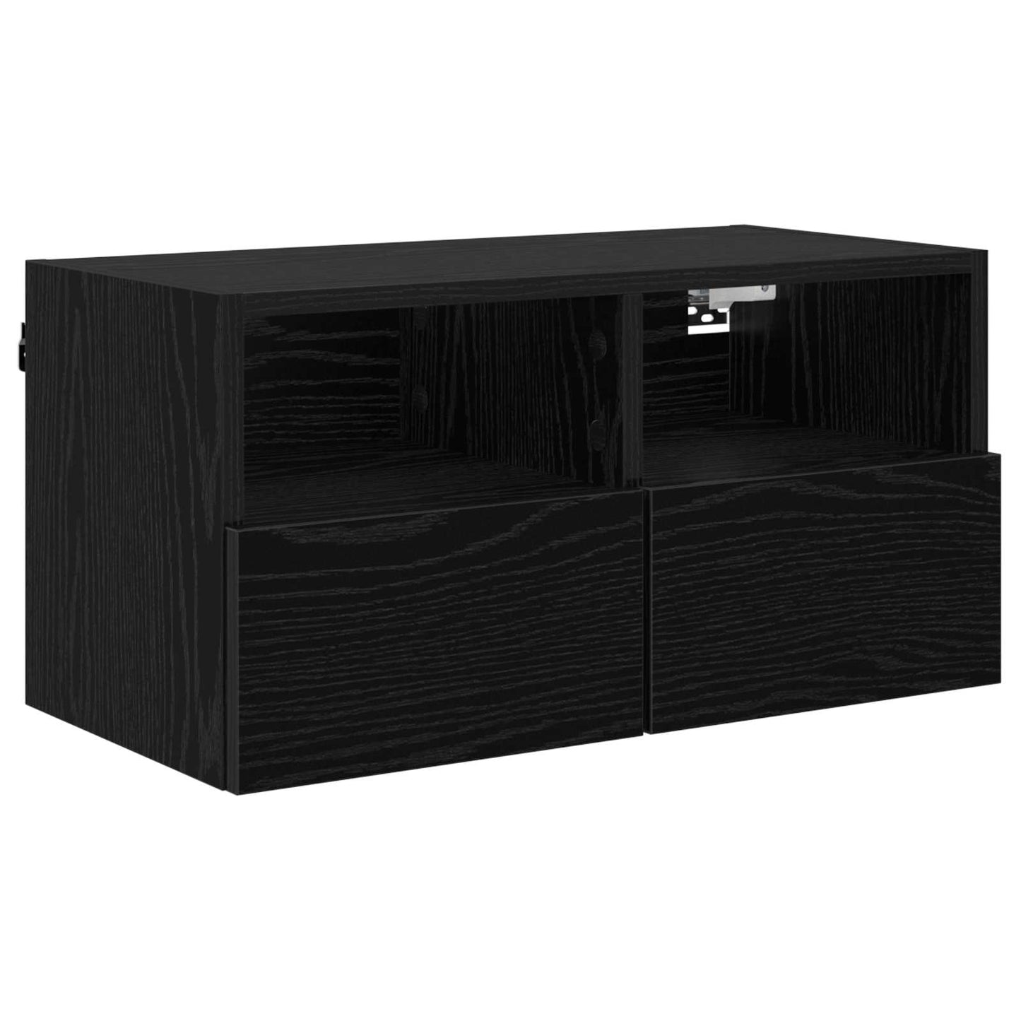 Skříňky Na Tv Zeď 2 Pcs Černý Dub Kompozitní Dřevo