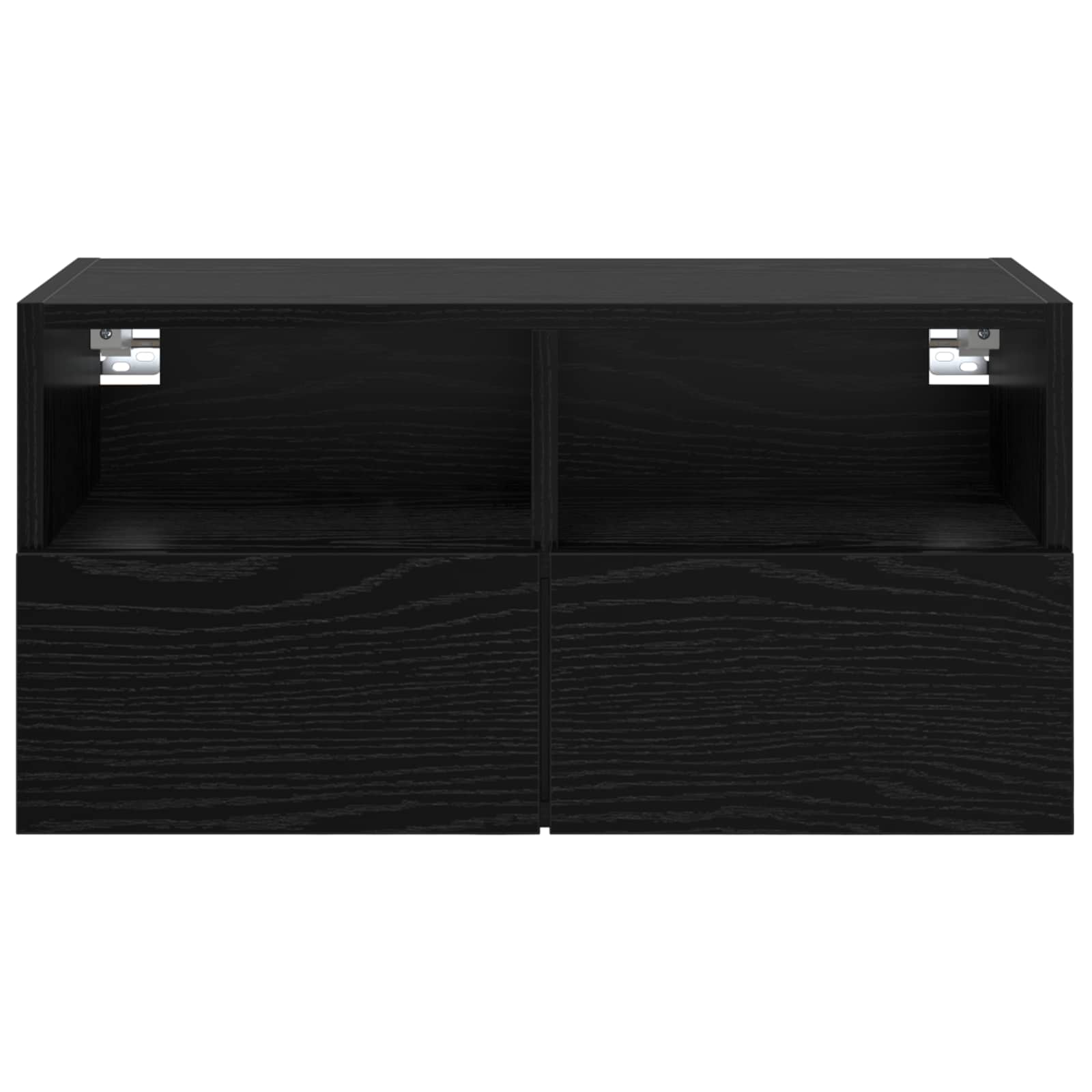 Skříňky Na Tv Zeď 2 Pcs Černý Dub Kompozitní Dřevo