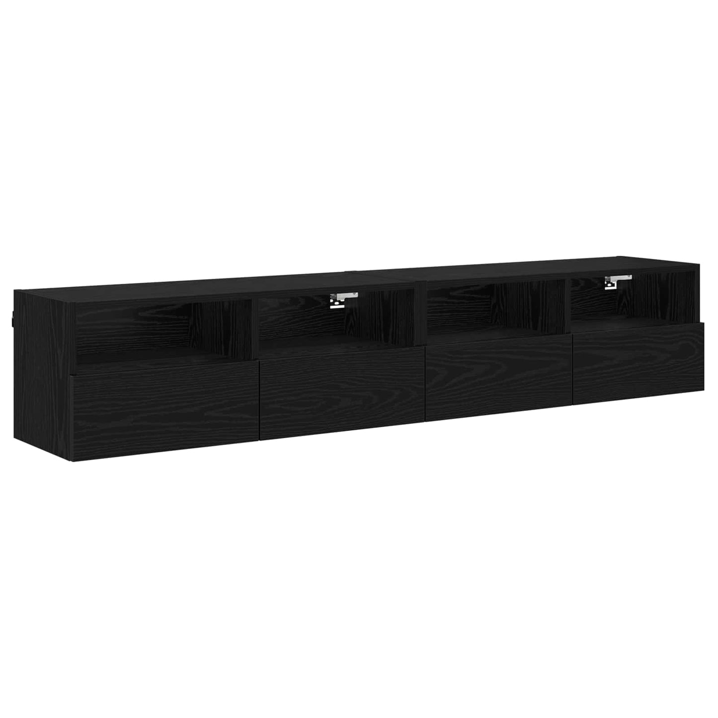 Skříňky Na Tv Zeď 2 Pcs Černý Dub Kompozitní Dřevo