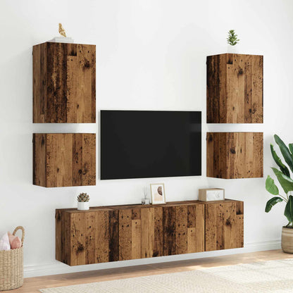 Tv Wall Cabinet 40,5X30X40Cm Staré Dřevo Kompozitní Dřevo