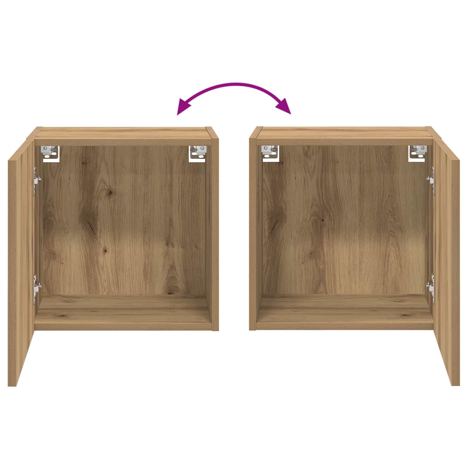 Tv Wall Cabinet 40,5X30X40Cm Artisanový Dub Kompozitní Dřevo