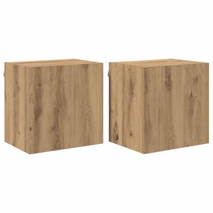 Skříňky Na Tv Zeď 2 Pcs Artisanový Dub Kompozitní Dřevo
