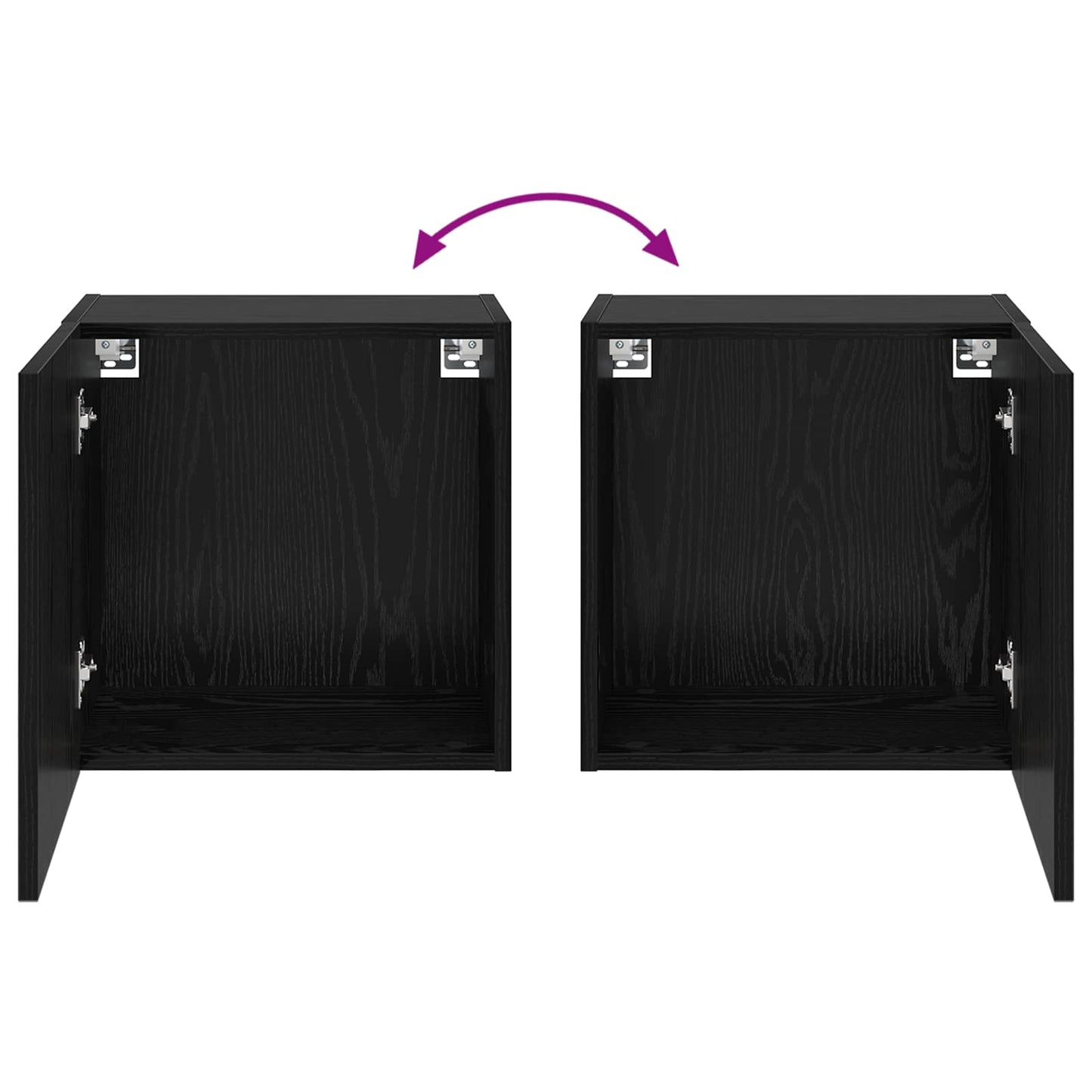 Tv Wall Cabinet 40,5X30X40Cm Černý Dub Kompozitní Dřevo