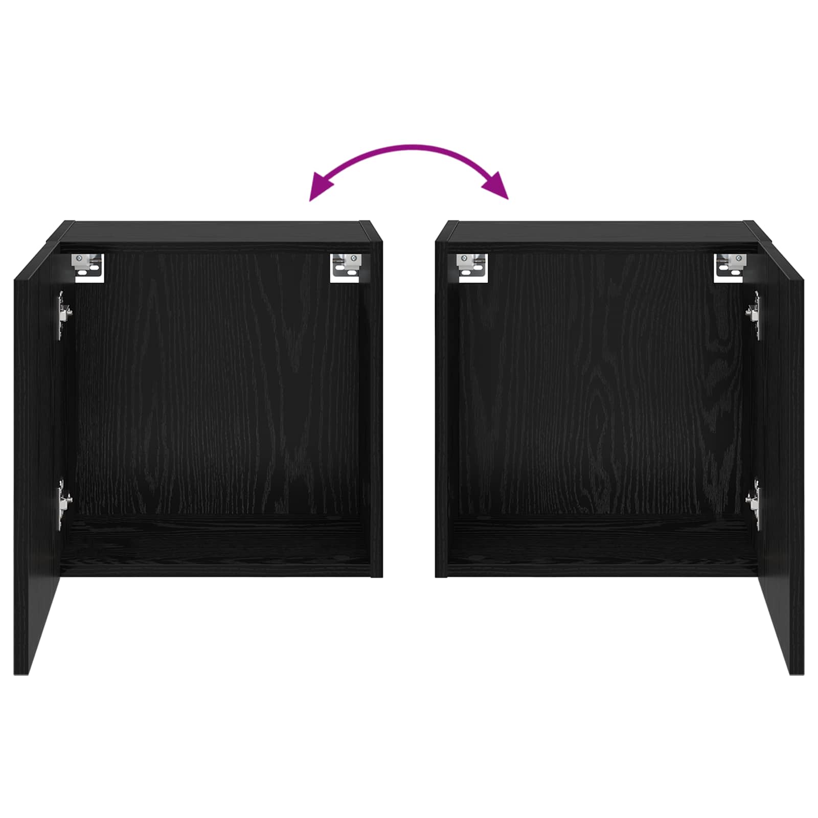 Tv Wall Cabinet 40,5X30X40Cm Černý Dub Kompozitní Dřevo