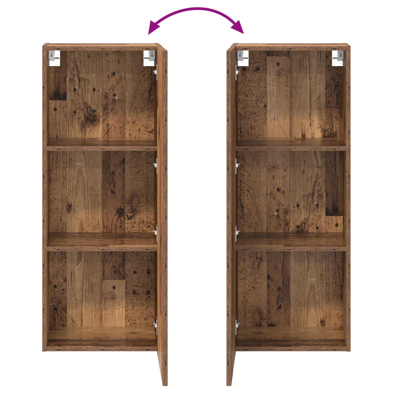 Tv Wall Cabinet 40,5 X 30 X 102 Cm Staré Dřevo Kompozitní Dřevo
