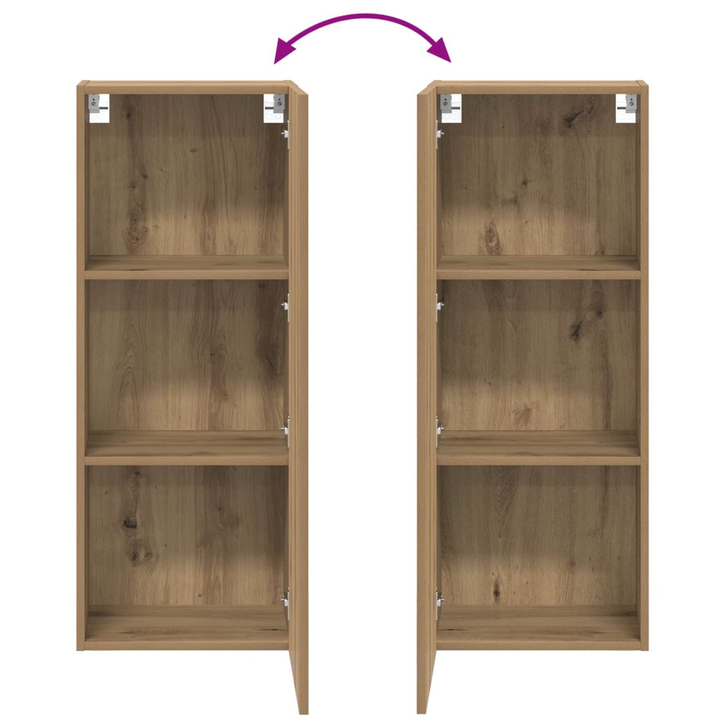 Tv Wall Cabinet 40,5 X 30 X 102 Cm Artisanový Dub
