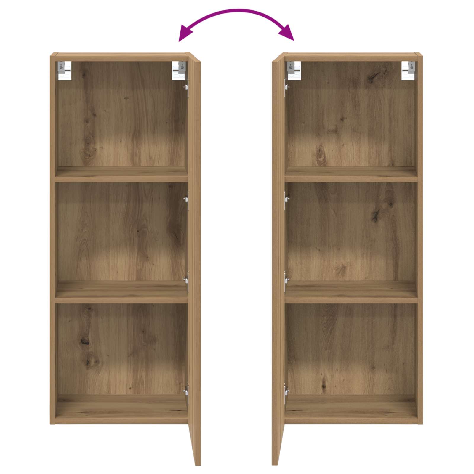 Tv Wall Cabinet 40,5 X 30 X 102 Cm Artisanový Dub