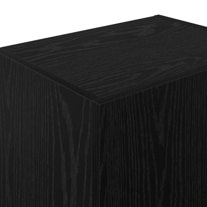 Tv Wall Cabinet 40,5 X 30 X 102 Cm Černý Dub Kompozitní Dřevo