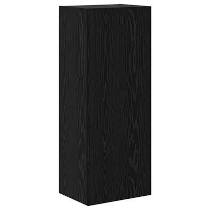 Tv Wall Cabinet 40,5 X 30 X 102 Cm Černý Dub Kompozitní Dřevo