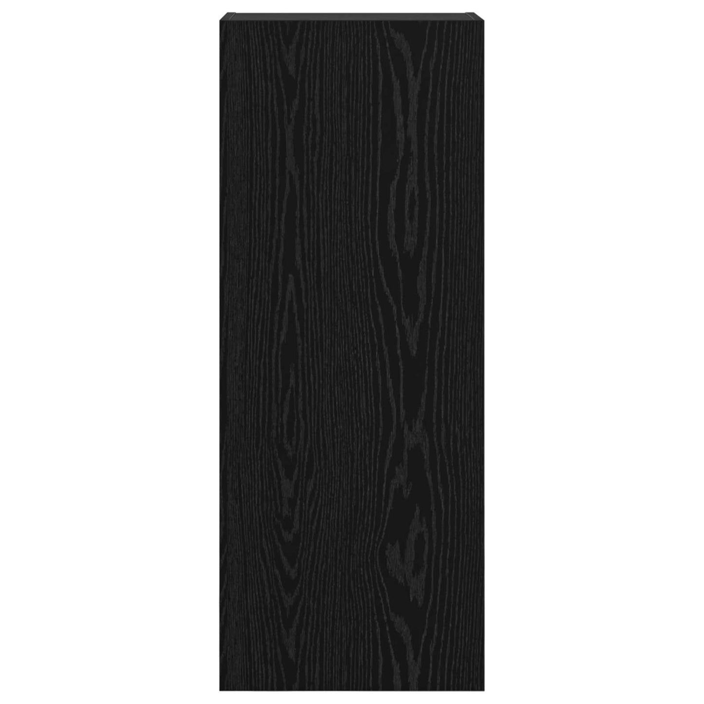 Tv Wall Cabinet 40,5 X 30 X 102 Cm Černý Dub Kompozitní Dřevo