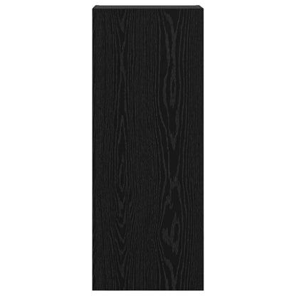 Tv Wall Cabinet 40,5 X 30 X 102 Cm Černý Dub Kompozitní Dřevo