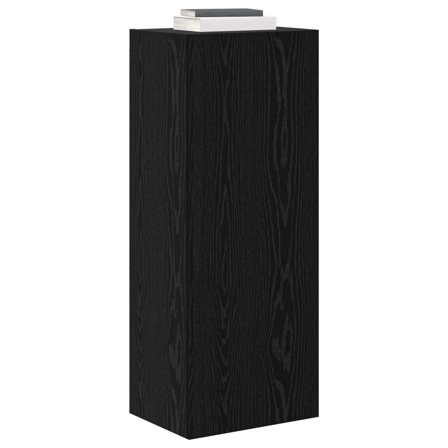 Tv Wall Cabinet 40,5 X 30 X 102 Cm Černý Dub Kompozitní Dřevo