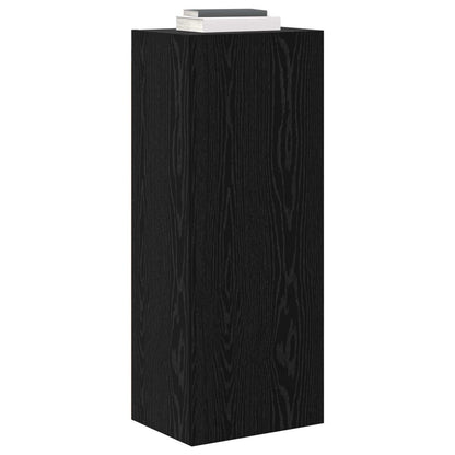 Tv Wall Cabinet 40,5 X 30 X 102 Cm Černý Dub Kompozitní Dřevo