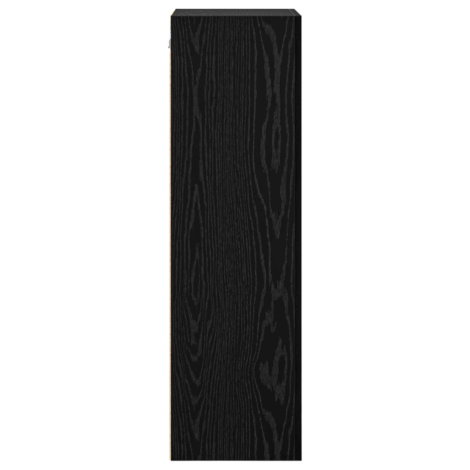Tv Wall Cabinet 40,5 X 30 X 102 Cm Černý Dub Kompozitní Dřevo
