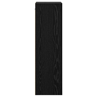 Tv Wall Cabinet 40,5 X 30 X 102 Cm Černý Dub Kompozitní Dřevo