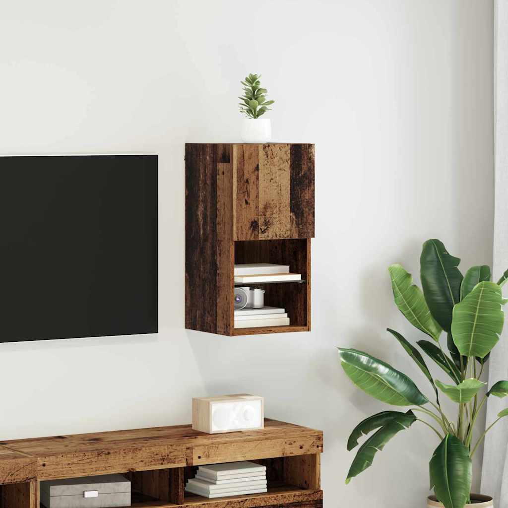 Nástěnná Tv Skříň 30,5 X 30 X 60 Cm Staré Dřevo