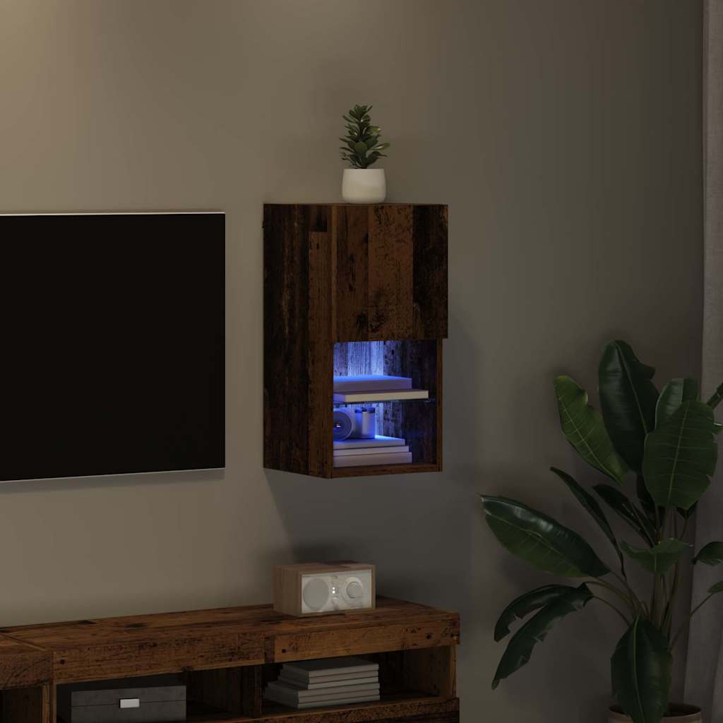 Nástěnná Tv Skříň 30,5 X 30 X 60 Cm Staré Dřevo