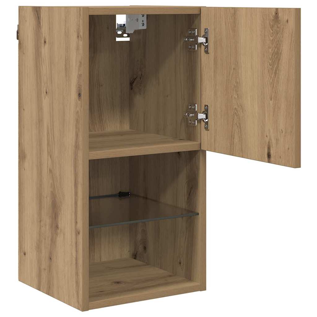 Nástěnné Tv Skříně 2 Pcs Artisanový Dub Kompozitní Dřevo