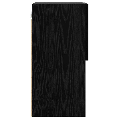 Nástěnná Tv Skříň 30,5 X 30 X 60 Cm Černý Dub Kompozitní Dřevo