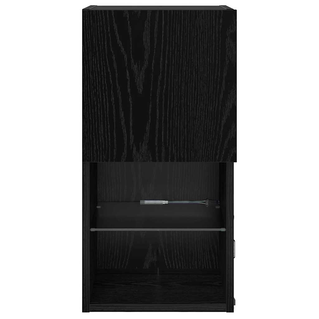 Nástěnné Tv Skříně 2 Pcs Černý Dub Kompozitní Dřevo