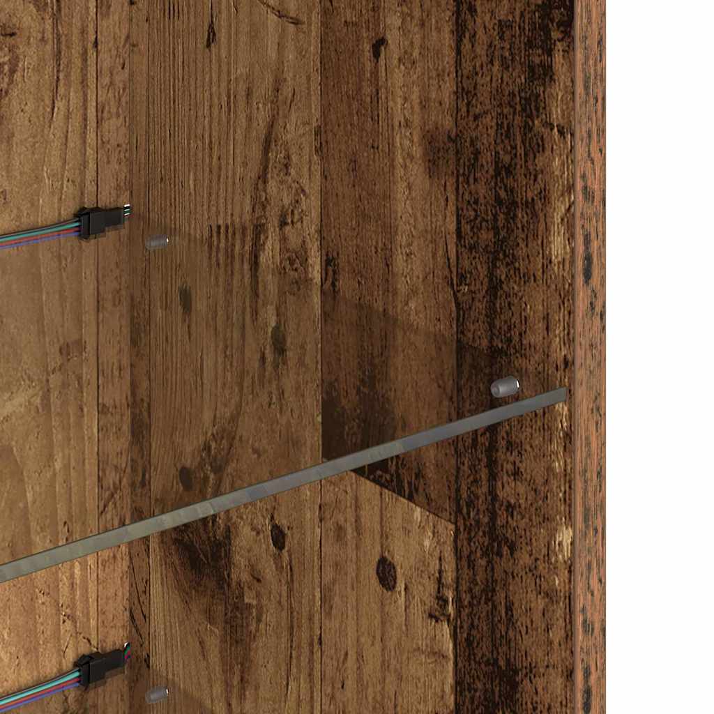 Nástěnná Tv Skříň 30,5 X 30 X 90 Cm Staré Dřevo