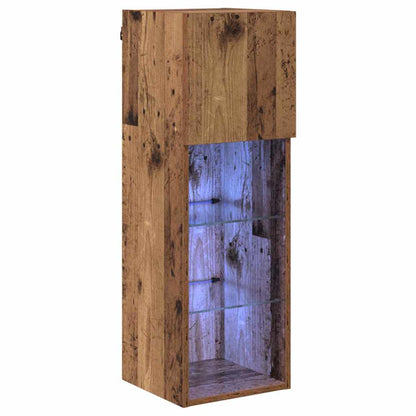 Nástěnná Tv Skříň 30,5 X 30 X 90 Cm Staré Dřevo