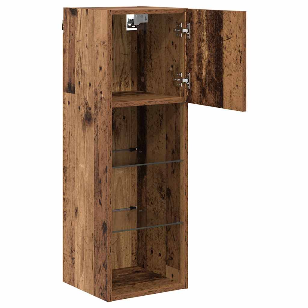 Nástěnná Tv Skříň 30,5 X 30 X 90 Cm Staré Dřevo
