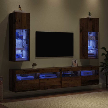 Nástěnné Tv Skříně 2 Pcs Staré Dřevo Kompozitní Dřevo