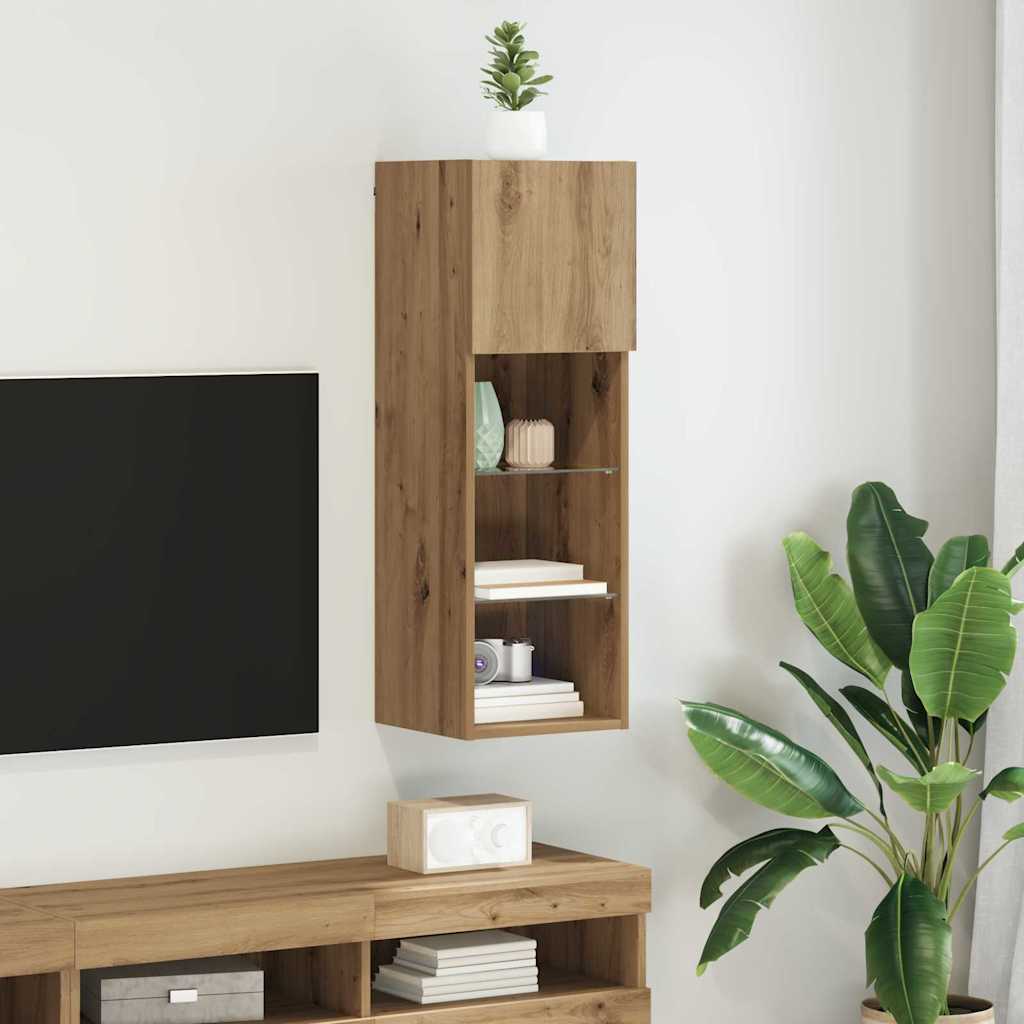 Nástěnná Tv Skříň 30,5 X 30 X 90 Cm Artisanový Dub
