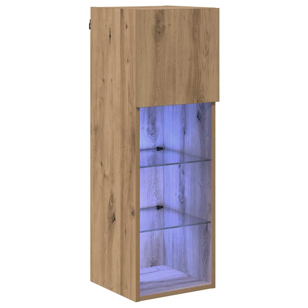 Nástěnná Tv Skříň 30,5 X 30 X 90 Cm Artisanový Dub