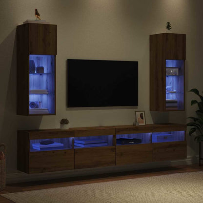 Nástěnné Tv Skříně 2 Pcs Artisanový Dub Kompozitní Dřevo