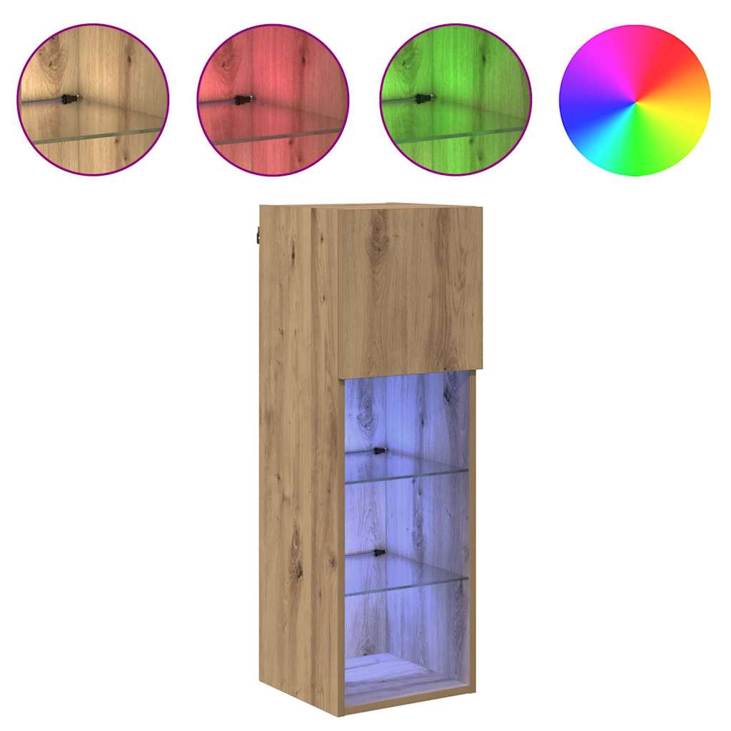 Nástěnné Tv Skříně 2 Pcs Artisanový Dub Kompozitní Dřevo