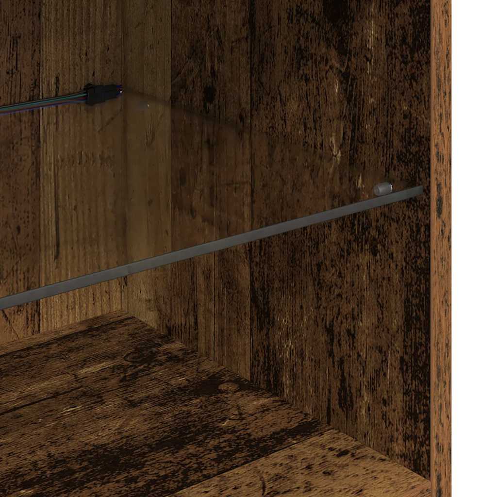 Nástěnná Tv Skříň 40,5 X 30 X 90 Cm Staré Dřevo