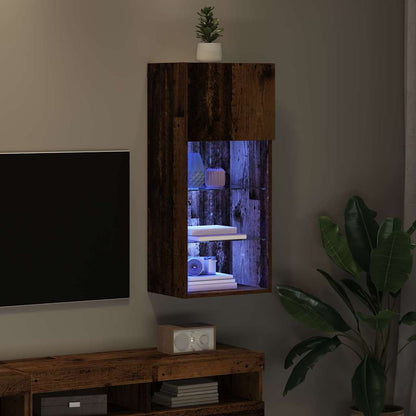 Nástěnná Tv Skříň 40,5 X 30 X 90 Cm Staré Dřevo