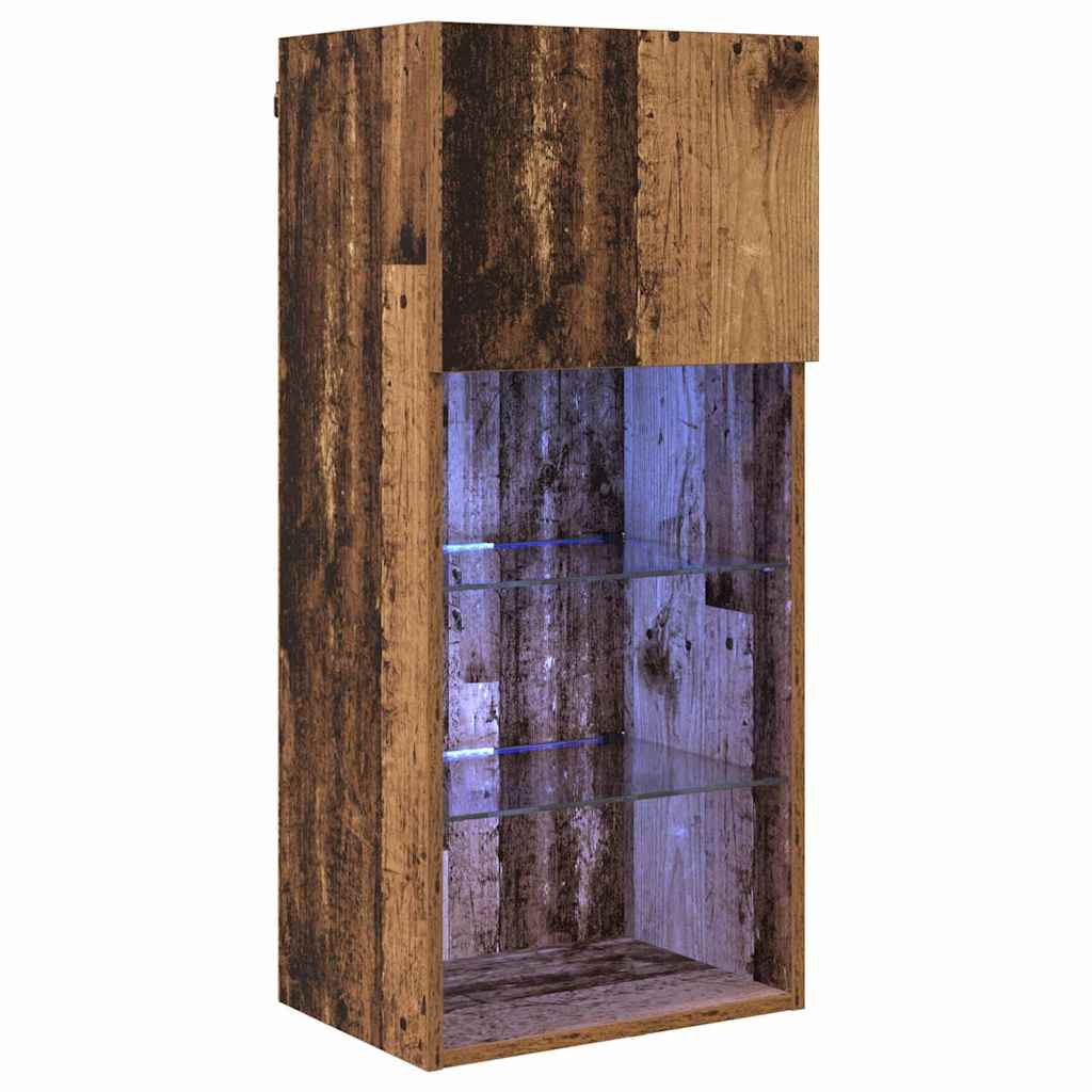 Nástěnná Tv Skříň 40,5 X 30 X 90 Cm Staré Dřevo