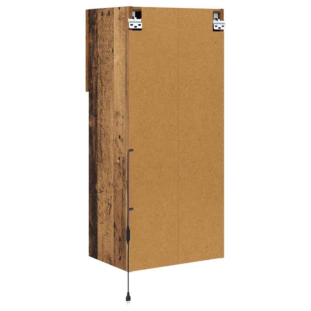 Nástěnná Tv Skříň 40,5 X 30 X 90 Cm Staré Dřevo
